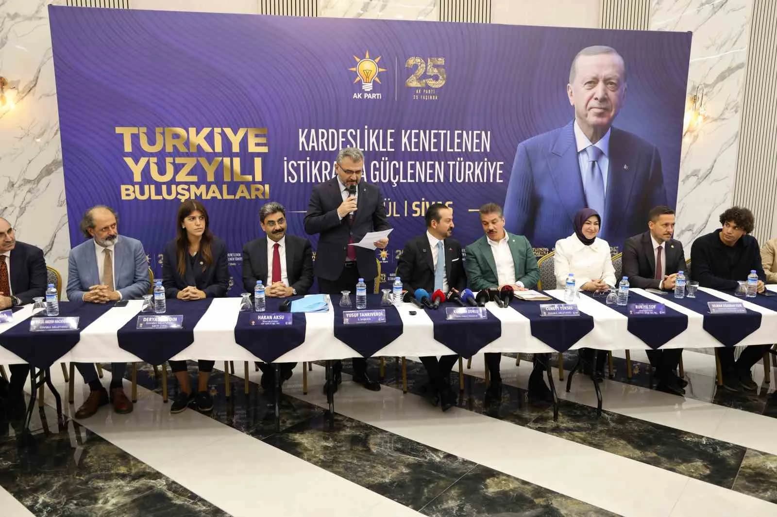 AK PARTİ GENEL BAŞKAN YARDIMCISI, TÜRK DEVLETLERİ İLE İLİŞKİLER BAŞKANI VE ANKARA MİLLETVEKİLİ PROF. DR. KÜRŞAD ZORLU, MKYK ÜYELERİ VE MİLLETVEKİLLERİNDEN OLUŞAN HEYETLE SİVAS’TA BİR DİZİ PROGRAMA KATILDI.